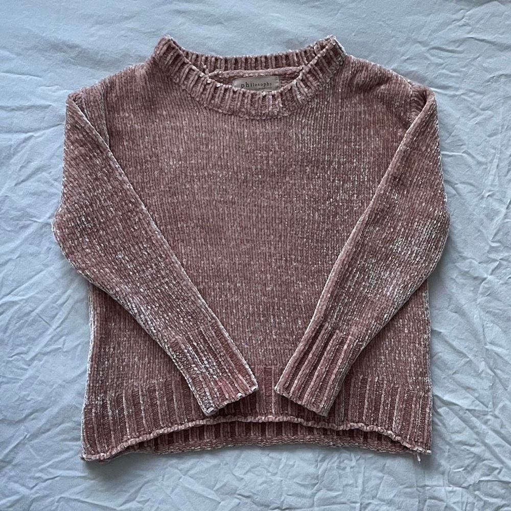 Chenille Pink Sweater